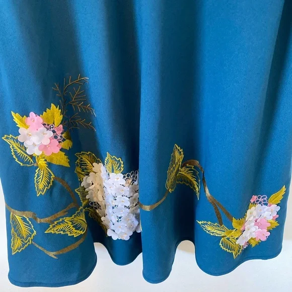 Varun Bahl Anthropologie Enbroidered Long Sleeve 3D Hydrangea Details - Picture 8 of 8